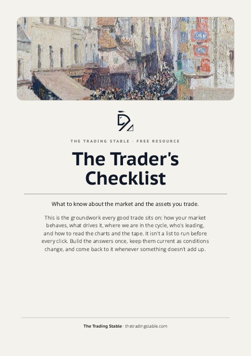 The Trader's Checklist cover